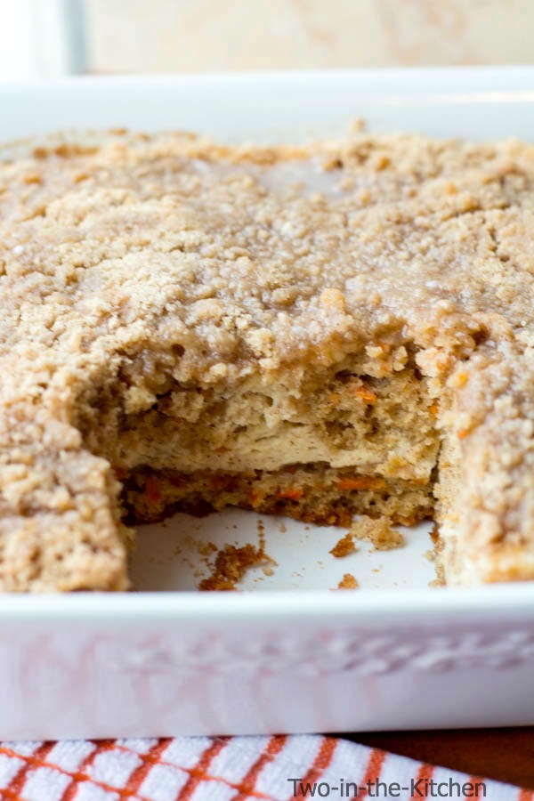 carrot cream cheese coffee cake  Two in the Kitchen vi
