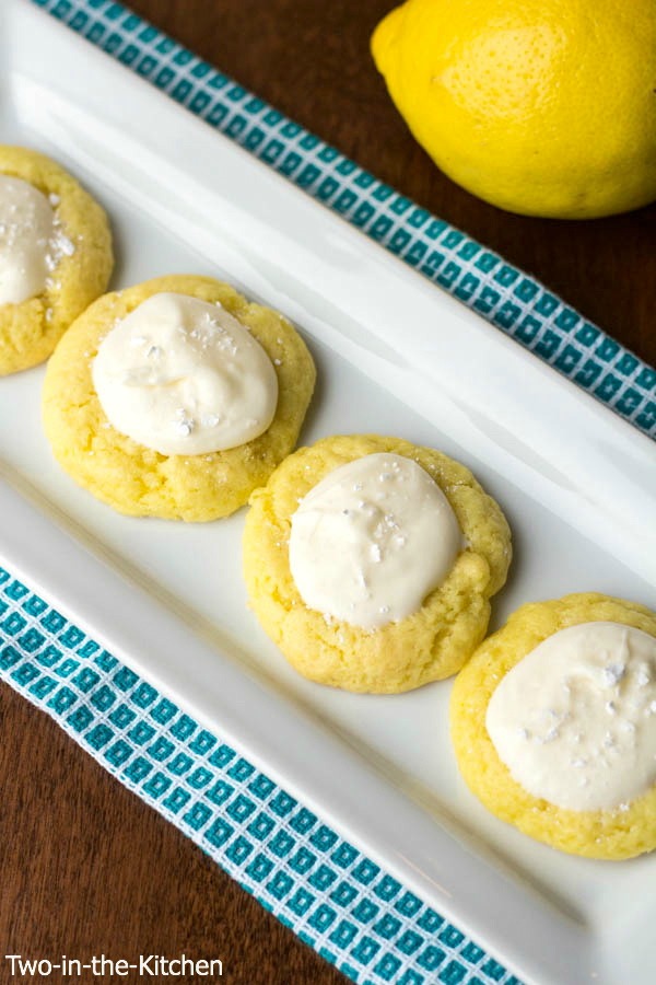 Lemon Cake Mix Thumbprint Cookies with Lemon Cream Cheese Frosting  Two in the Kitchen viii