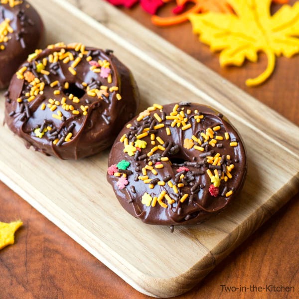 Baked Double Chocolate Donuts  Two in the Kitchen c