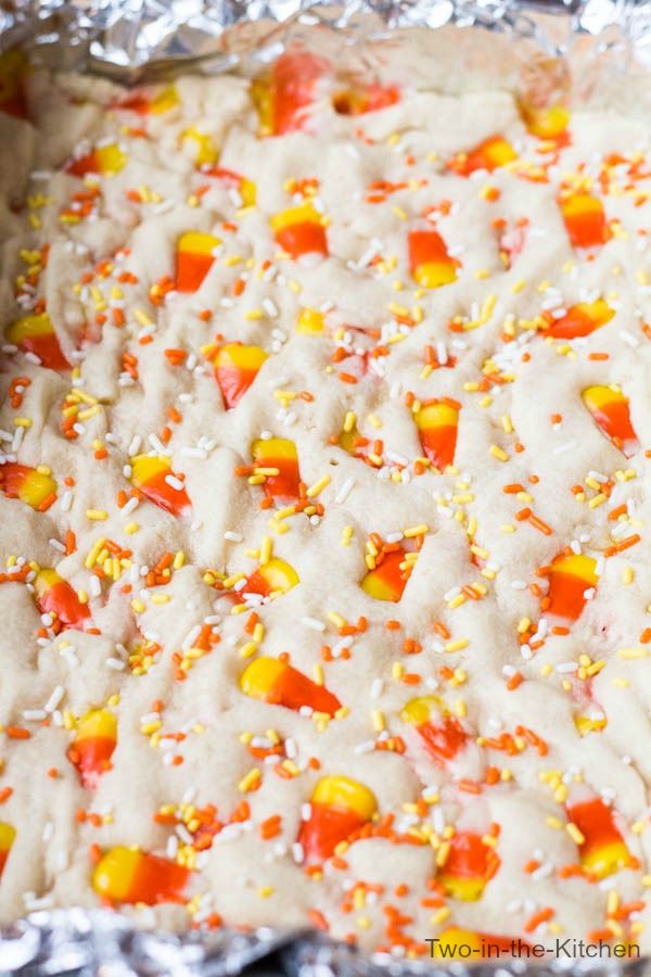 Candy Corn Sugar Cookie Bars  Two in the Kitchen vii