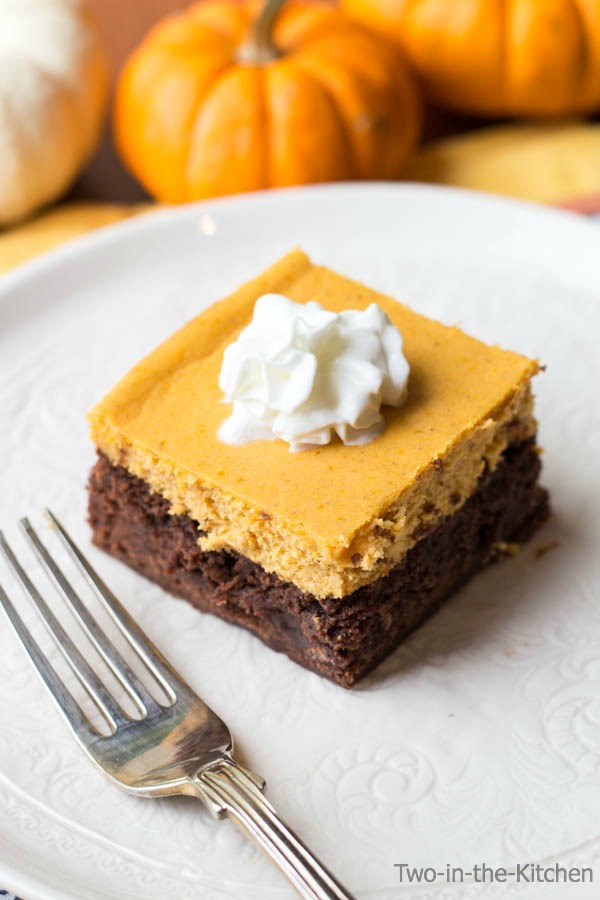 Pumpkin Cheesecake Brownies  Two in the Kitchen viv