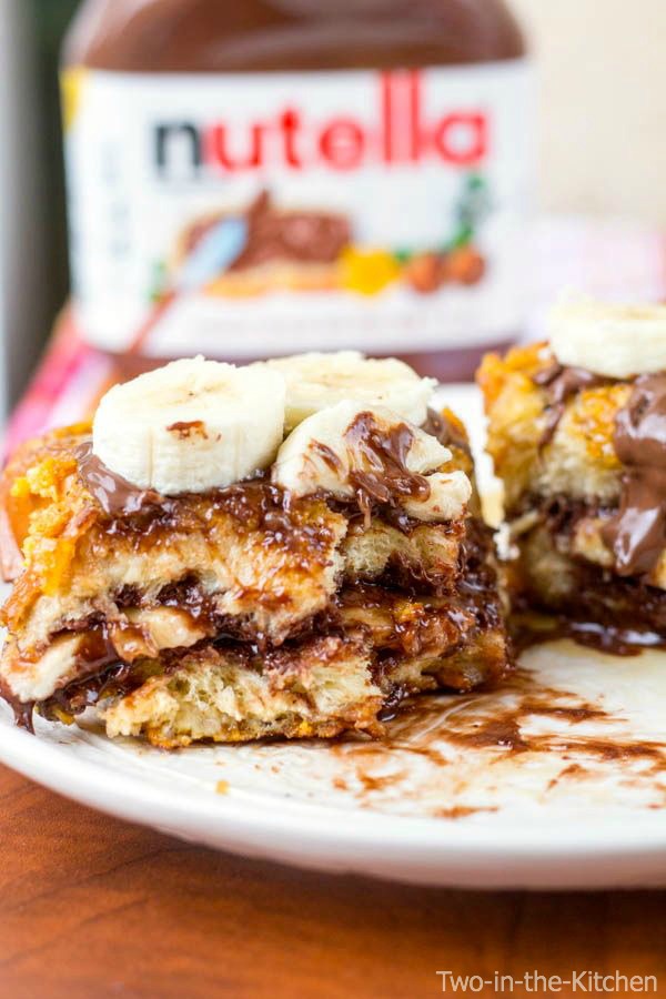 Nutella and Banana Stuffed Capn' Crunch Crusted French Toat  Two in the Kitchen vc