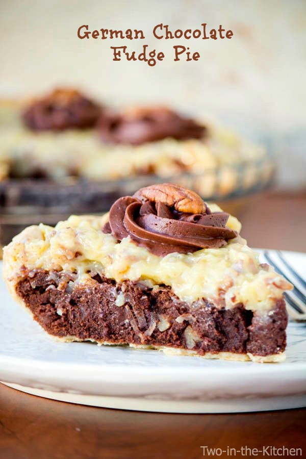 German Chocolate Fudge Pie  Two in the Kitchen v