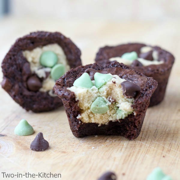 Mint Chip Brookie Cups  Two in the Kitchen c