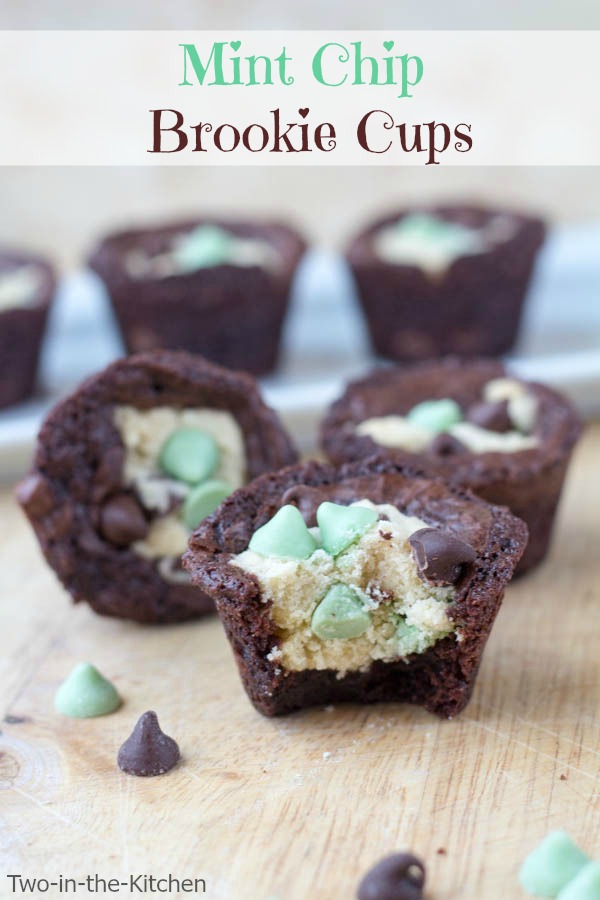Mint Chip Brookie Cups  Two in the Kitchen v