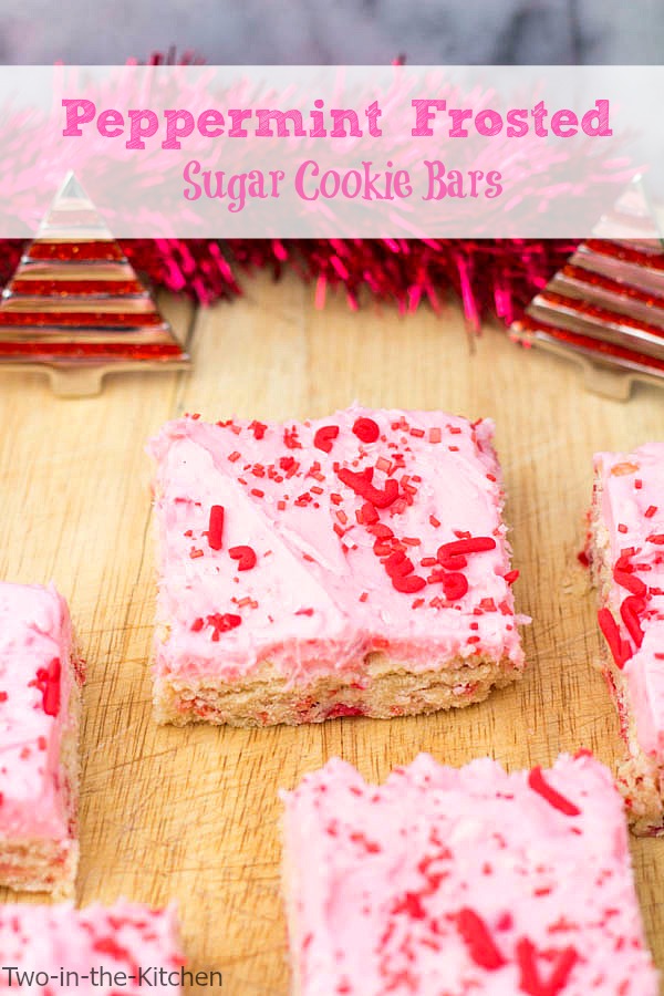 Peppermint Frosted Sugar Cookie Bars  Two in the Kitchen viii