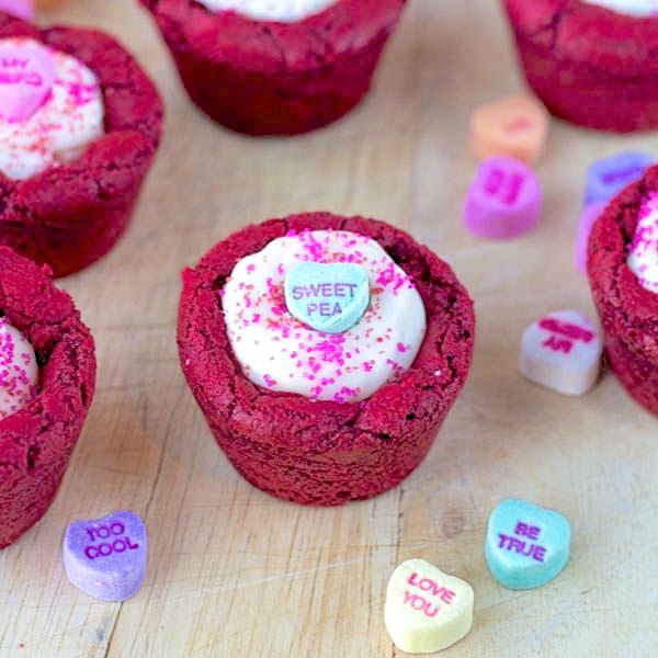 Red Velvet Cookie Cups | Two in the Kitchen c