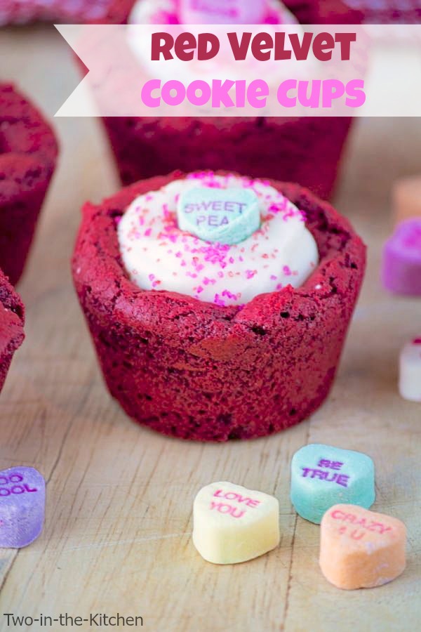 Red Velvet Cookie Cups Two in the Kitchen viv