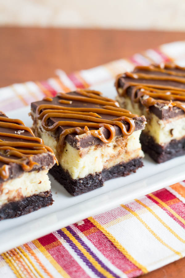 Dulce de Leche Cheesecake Brownies | Two in the Kitchen vv