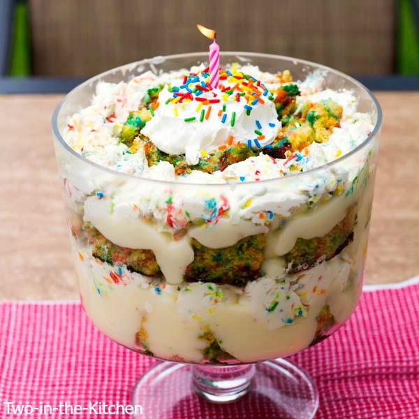 Funfetti Birthday Cake Trifle  Two in the Kitchen c