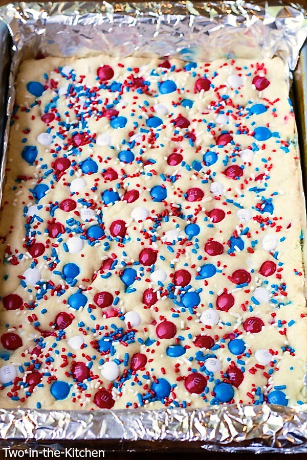 Patriotic Sugar Cookie Bars  Two in the Kitchen p