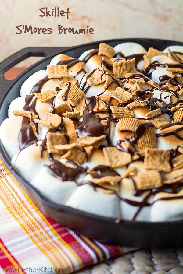 Skillet S'Mores Brownie  Two in the Kitchen v