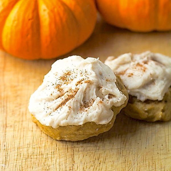 Pumpkin Cookies with Cinnamon Cream Cheese Frosting | Two in the Kitchen ciiii