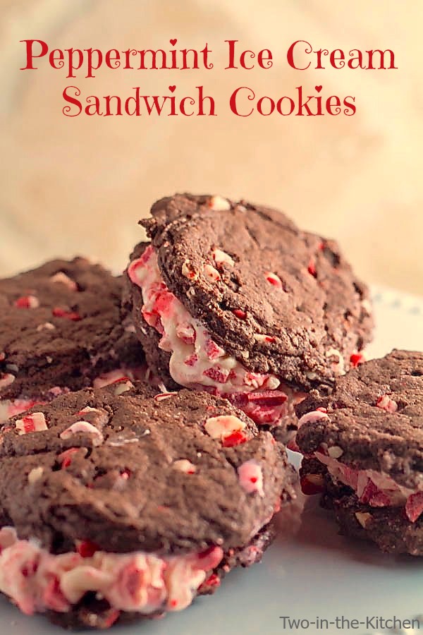 Peppermint Ice Cream Sandwich Cookies Two in the Kitchen v