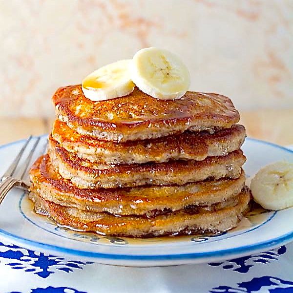 Banana Bread Pancakes | Two in the Kitchen c