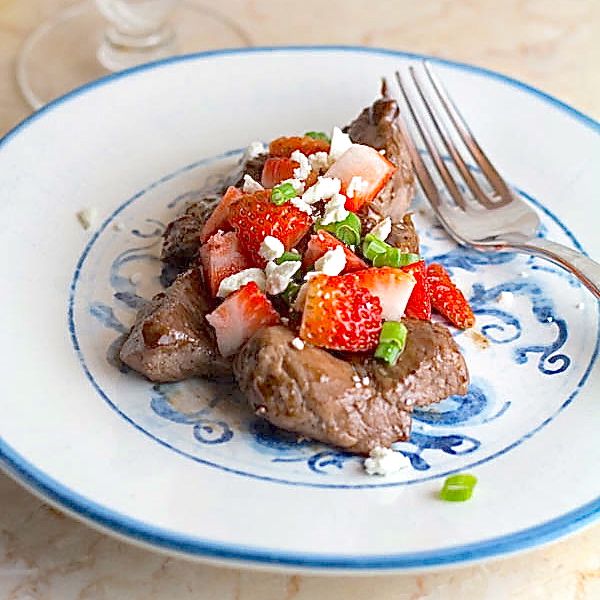 Pork Tenderloin with Strawberries and Feta | Two in the Kitchen c
