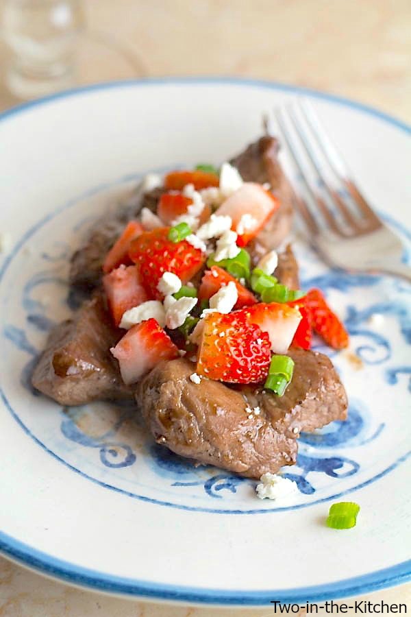 Pork Tenderloin with Strawberries and Feta Two in the Kitchen viii