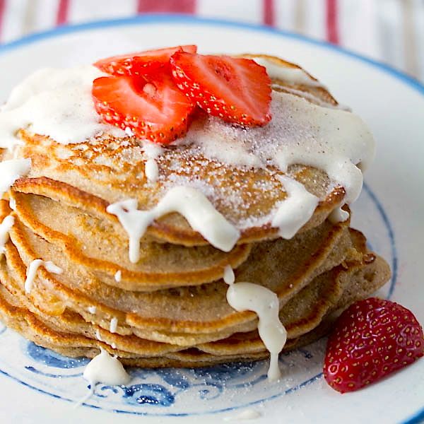 These Cinnamon Toast Pancakes are perfect for a weekend brunch
